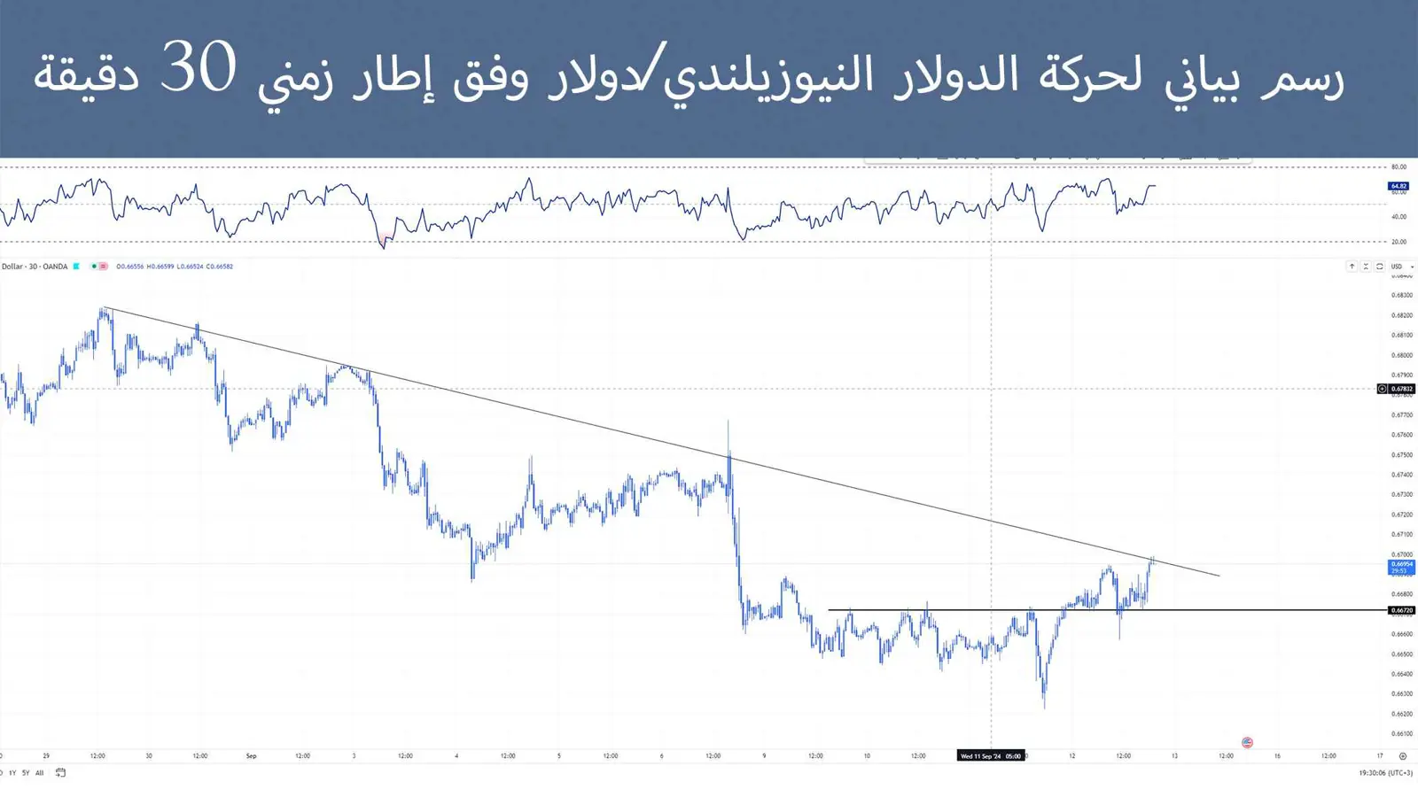 حركة زوج الدولار النيوزيلندي/دولار