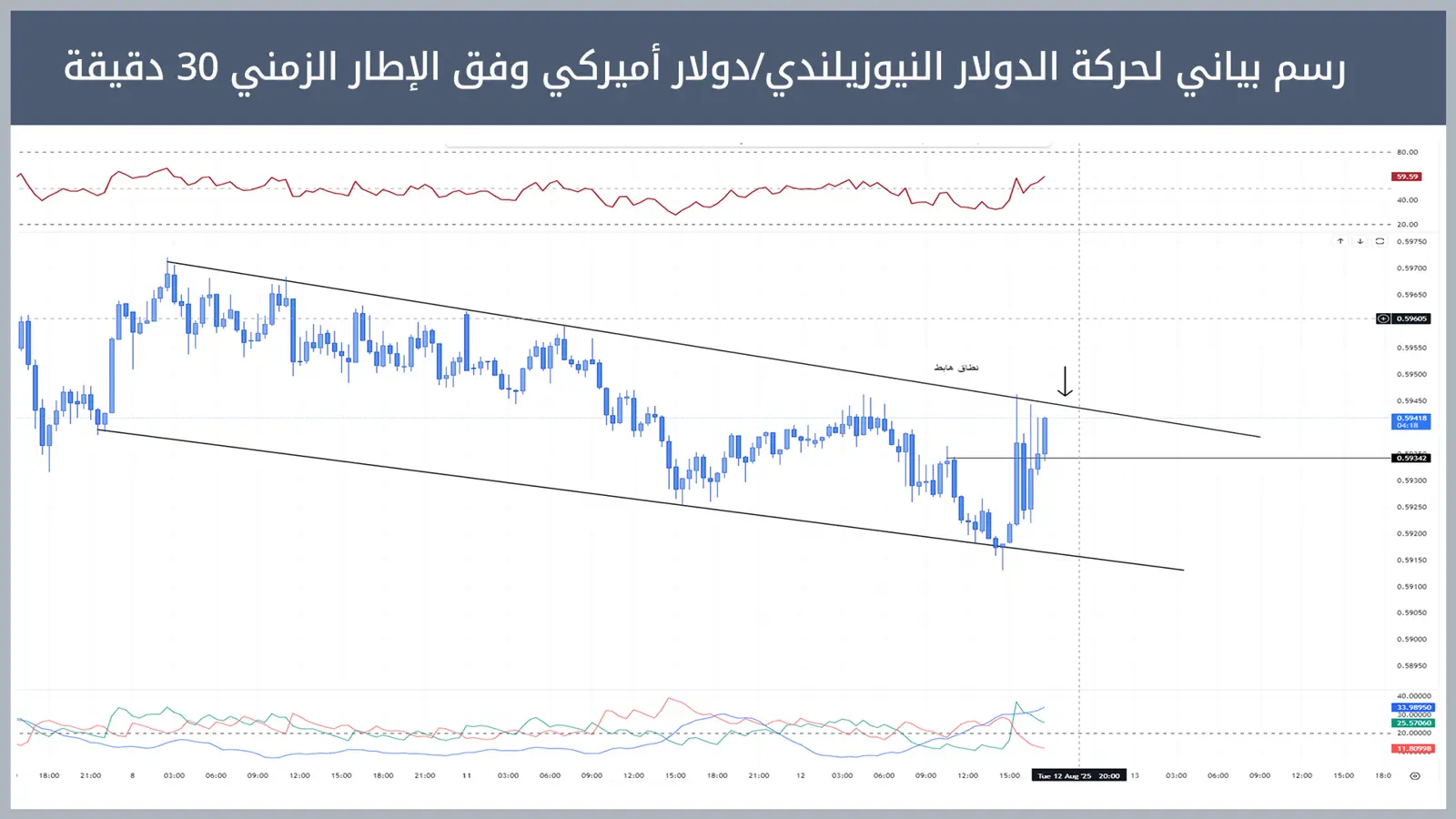 حركة زوج الدولار النيوزيلندي/دولار أميركي